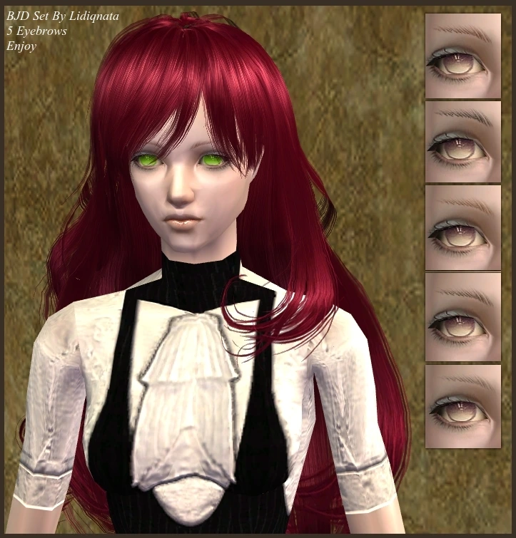 bjd brows by lidiqnata sims 2